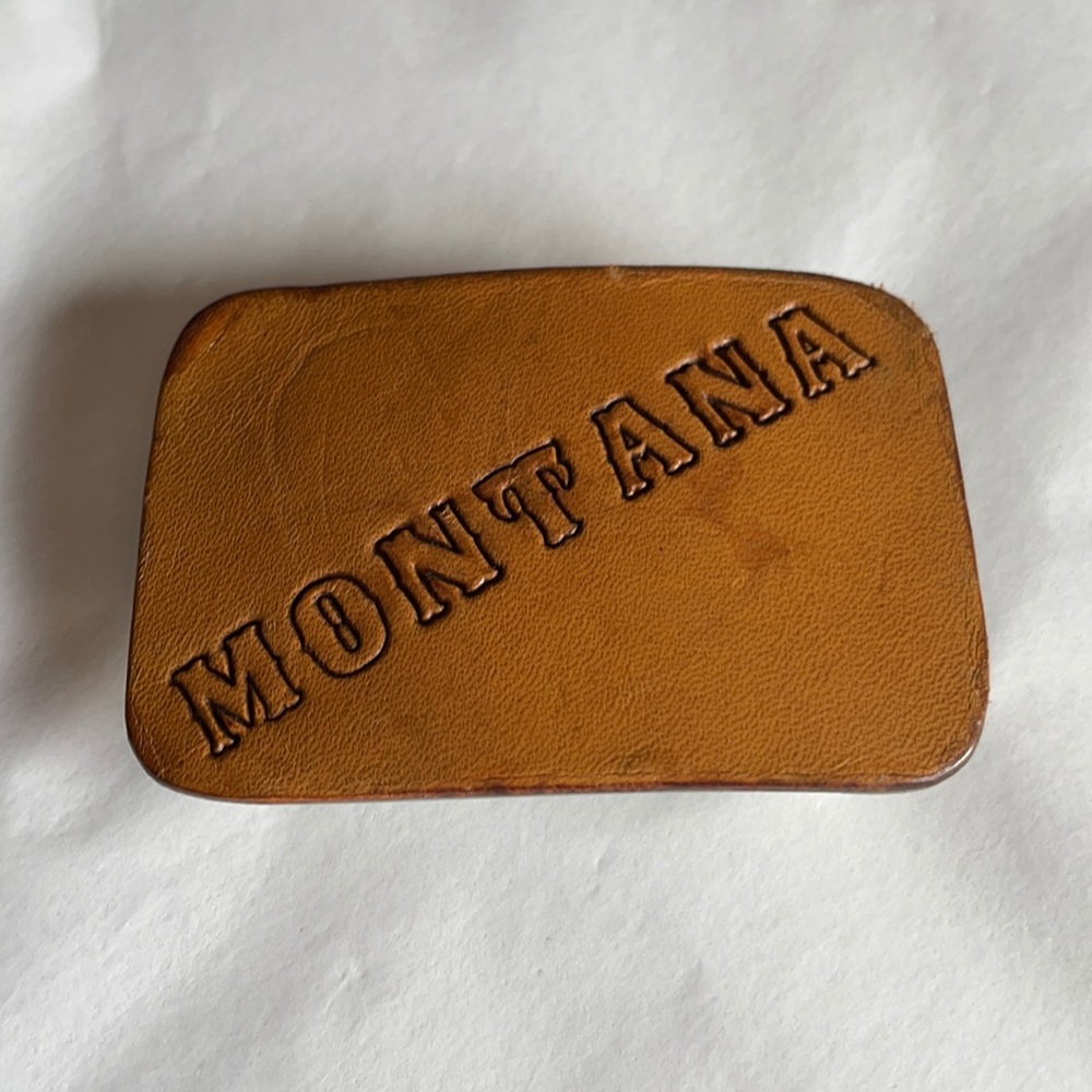 Belt buckle brown Montana